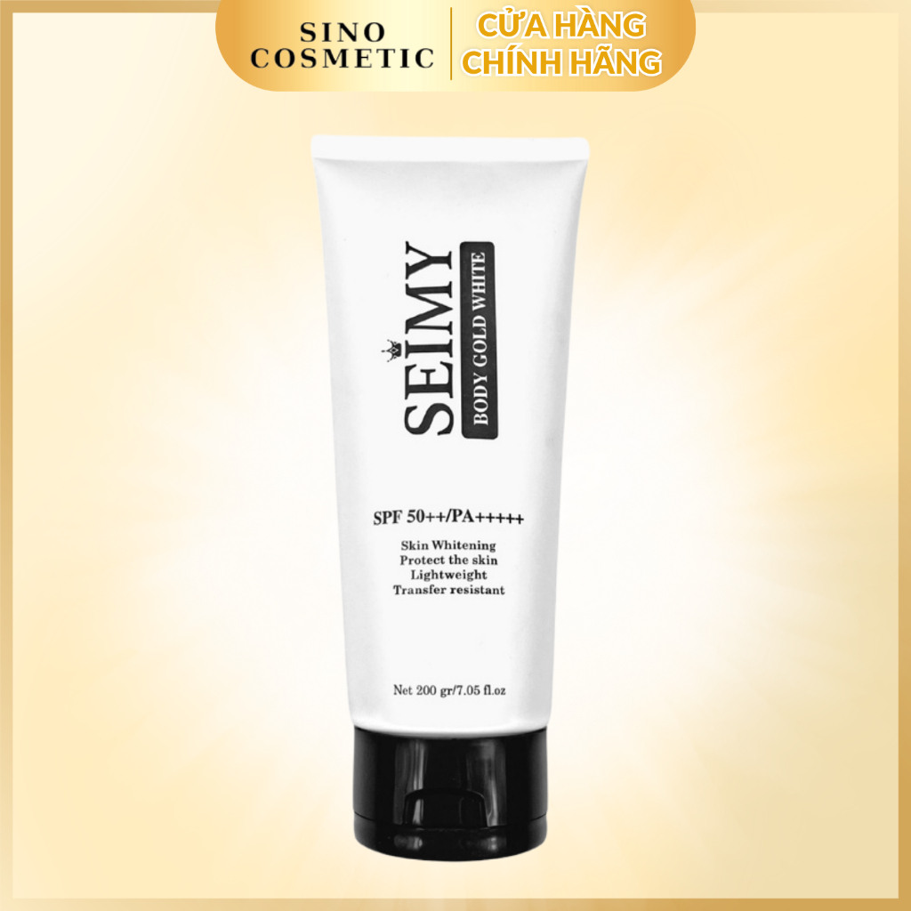 Kem Body Chống nắng Dưỡng trắng Seimy - Body Gold White - dưỡng ẩm, không bết dính, lộ vân kem