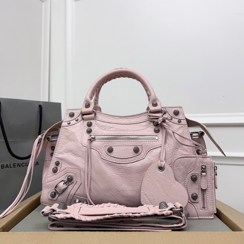 Túi xách Balenciaga Neo Cagole XS 1:1 da cừu hiệu ứng nhăn nguyên miếng size 32x21x14cm