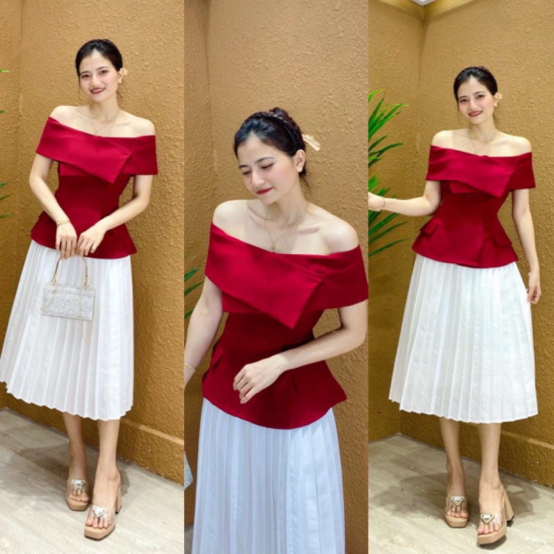 SET VEST NỮ SANG TRỌNG TÔN DÁNG BẸT VAI  SIÊU XINH - SHOP LINH TRANG BOUTIQUE