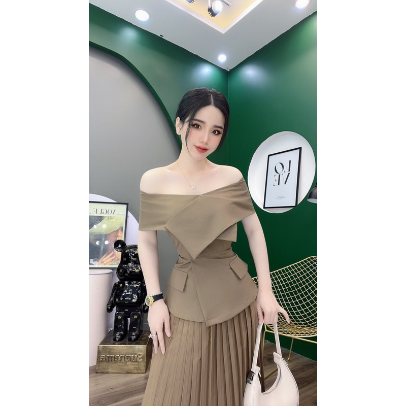 SET VEST NỮ SANG TRỌNG TÔN DÁNG BẸT VAI  SIÊU XINH - SHOP LINH TRANG BOUTIQUE
