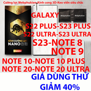 Kính cường lực Webphukien cho Samsung Galaxy Note 9/Note 8/Note 10/Note 10 Plus/Note 20/Note 20 Ultra/S22 Plus/S22 Ultra