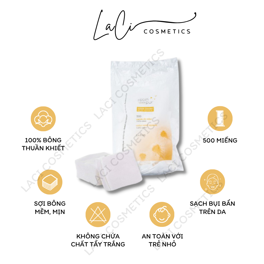 Bông tẩy trang TETRA 500- miếng