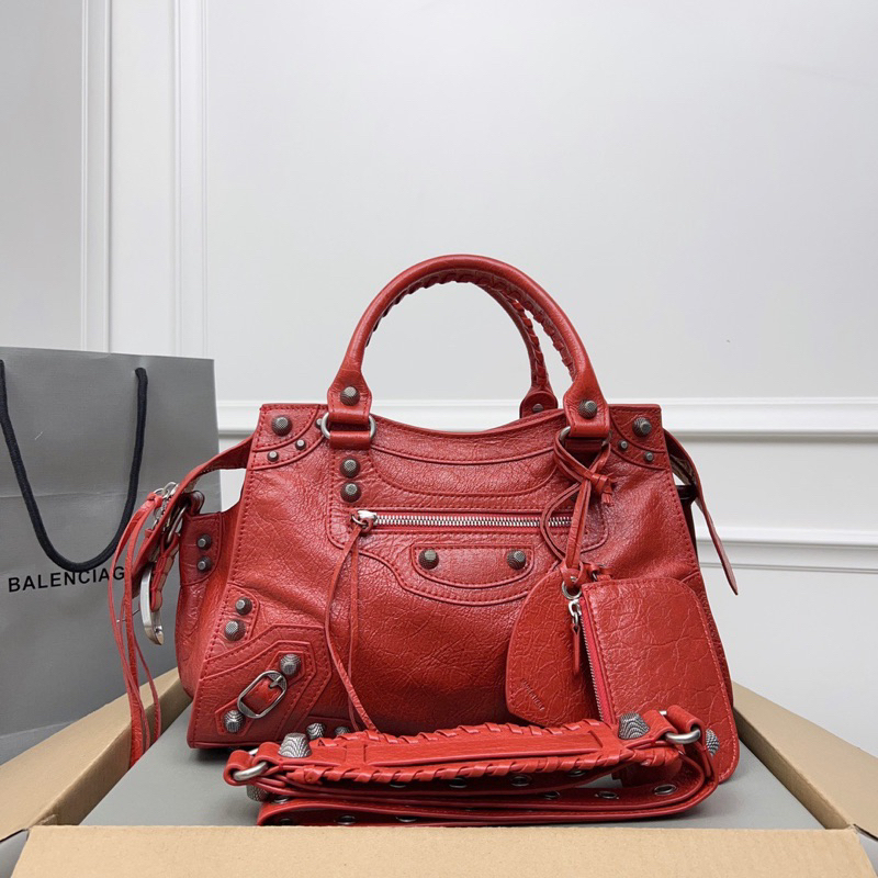 Túi xách Balenciaga Neo Cagole XS 1:1 da cừu hiệu ứng nhăn nguyên miếng size 32x21x14cm