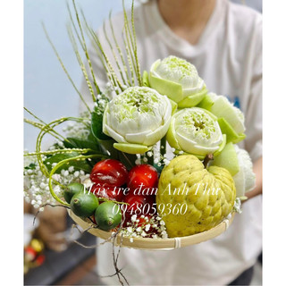 Mẹt tre cật trắng đủ size shop mây tre đan Anh Thư