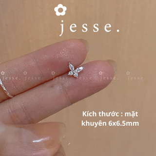 1 khuyên tai thép không rỉ 🦋 đá sáng jesse store
