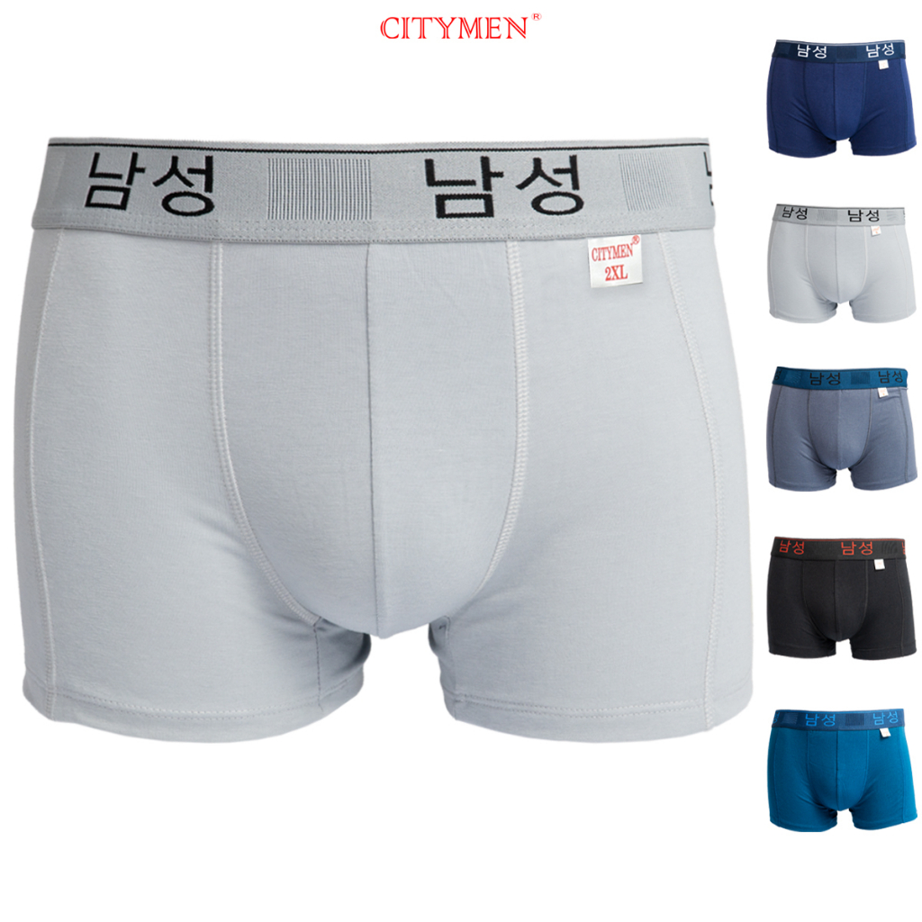 Hộp 4 Quần Sịp Nam Boxer Lưng Hàn Quốc Vải Cotton Co Dãn 4 Chiều Hiệu CITYMEN Cao Cấp, Đồ Lót - CTSP-HANBC