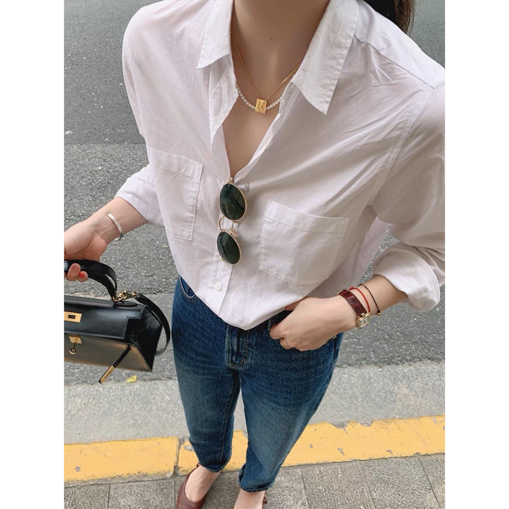 áo sơ mi trắng nữ hottrend 2023 chất mềm nhẹ không thô cứng nhưng vẫn lên from chuẩn đẹp hàng cao câp sơ mi nữ cổ đức