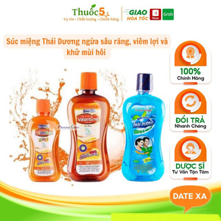 Nước súc miệng Valentine Sao Thái dương, bạc hà Thái dương giảm nhiệt miệng, hôi miệng, sâu răng 500ml
