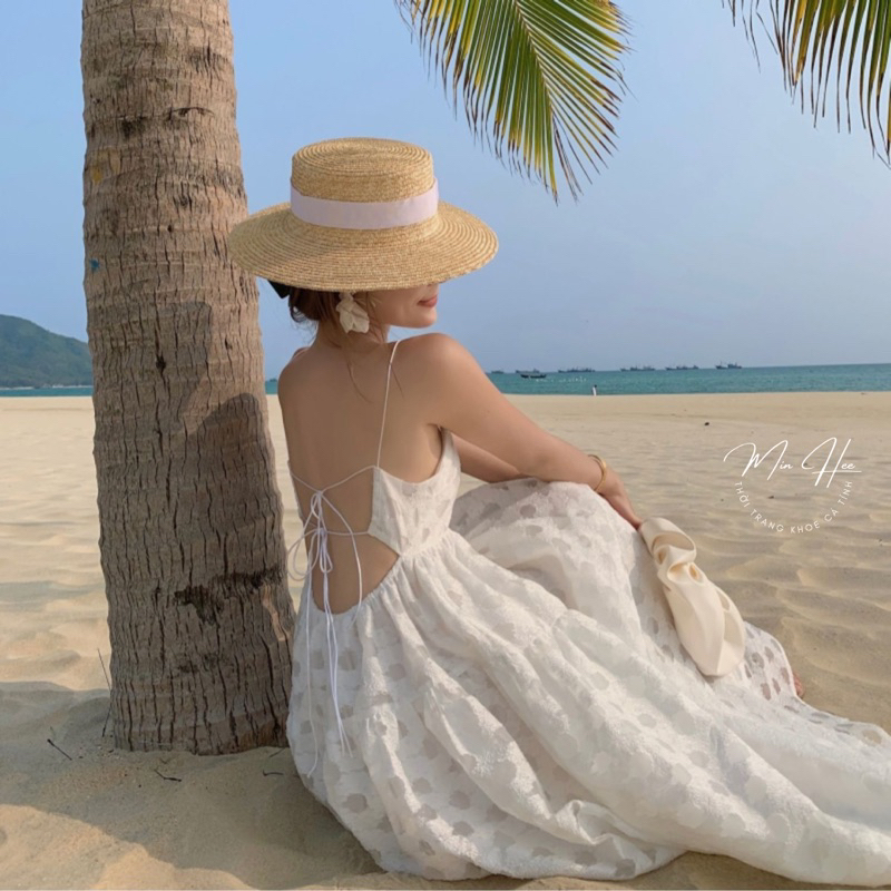 Đầm maxi nữ hai dây, váy đi biển dáng dài có mút thời trang kiểu babydoll phong cách Hàn Quốc nhẹ nhàng
