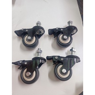 Bộ 4 bánh xe lắp chân bàn máy may có khóa bánh