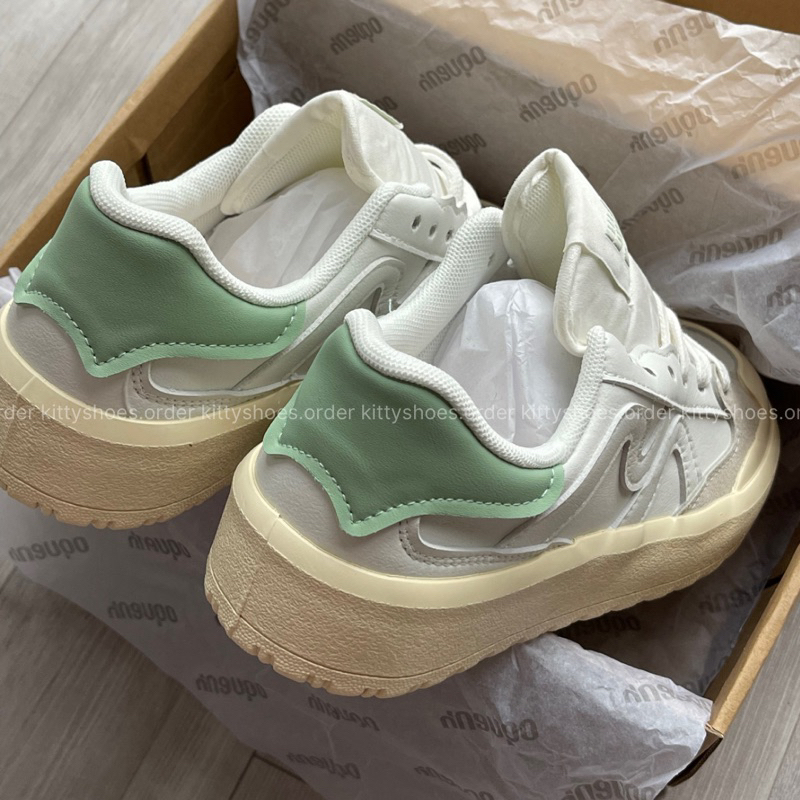 Giày Ulzzang Dáng Thể Thao Gót Xanh Lá Cây
