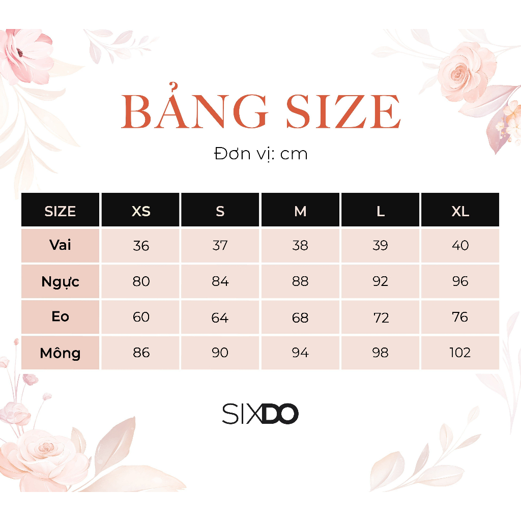 Chân váy hoa xếp ly midi SIXDO (Orangish-pink Rose Pleated Midi Voile Skirt)