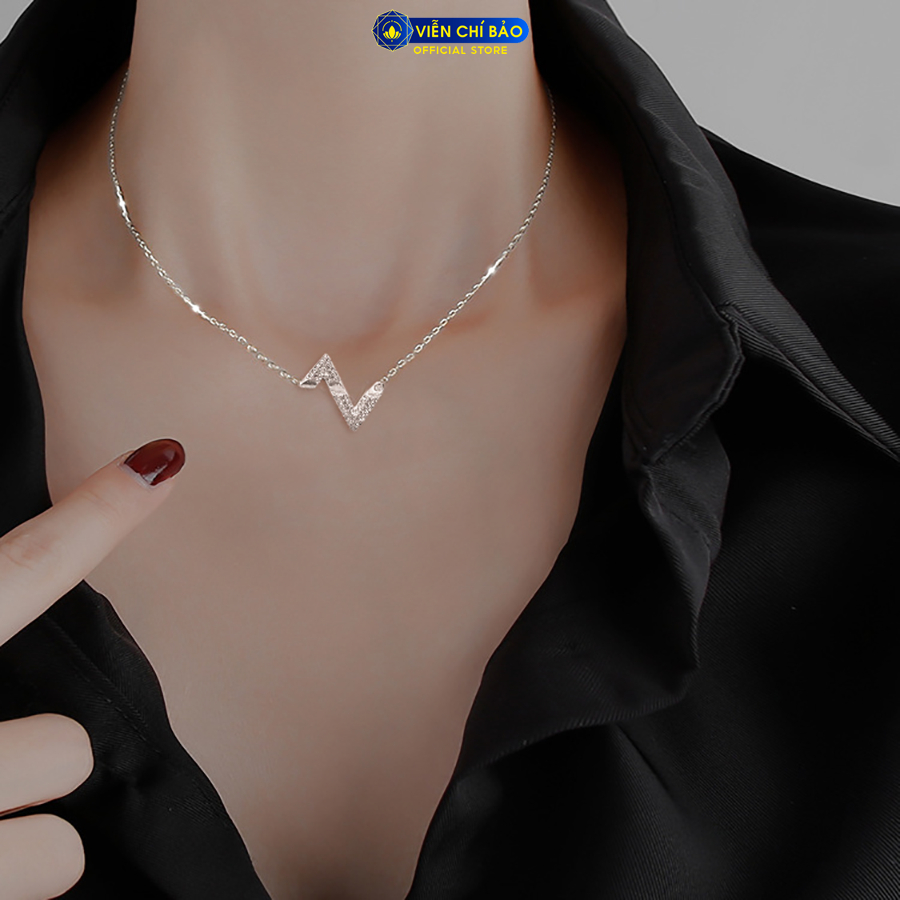 Dây chuyền zích zắc chất liệu bạc 925 thời trang phụ kiện trang sức nữ Viễn Chí Bảo D400802