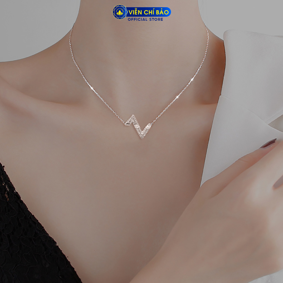 Dây chuyền zích zắc chất liệu bạc 925 thời trang phụ kiện trang sức nữ Viễn Chí Bảo D400802
