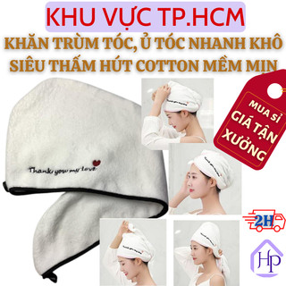 [sỉ siêu rẻ} khăn quấn ủ tóc, trùm tóc ráo nước giúp tóc mau khô, khăn trùm đầu ủ tóc siêu thấm hút chất liệu cotton