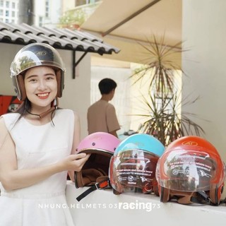 Mũ bảo hiểm 3/4 kính cao cấp