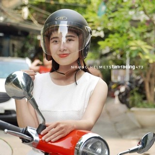 Mũ bảo hiểm 3/4 kính cao cấp