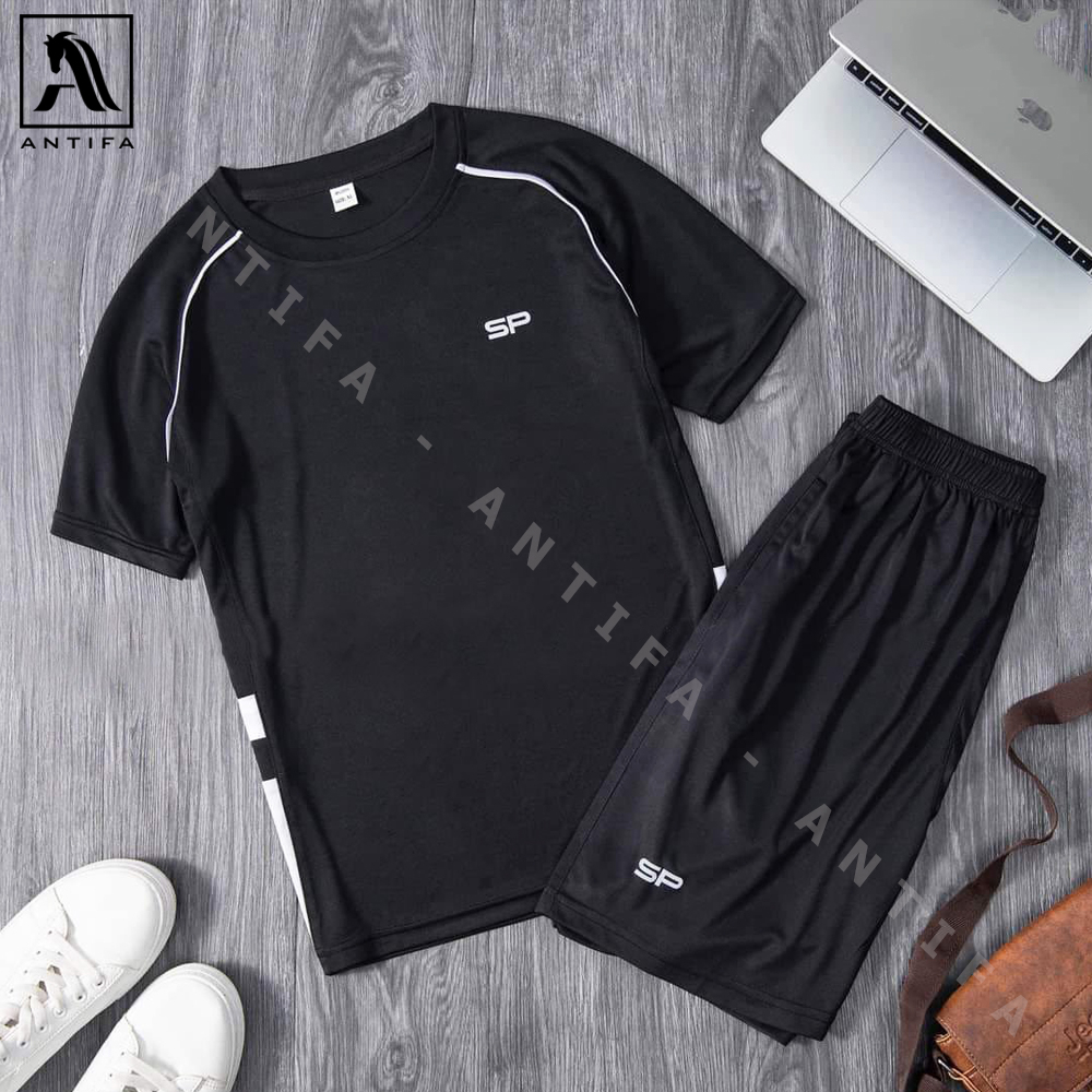 Bộ thể thao cộc tay chất liệu thun co giãn 👕FREESHIP👕 Quần áo mùa hè 5 màu - 5 size M đến 3XL phù hợp mọi người