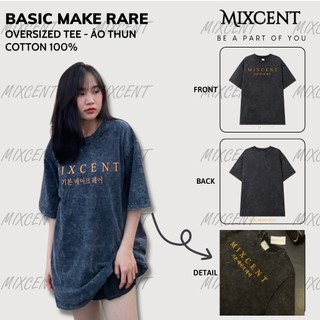 Áo phông oversize Mixcent Basic Nam Nữ unisex áo thun cotton tay lỡ