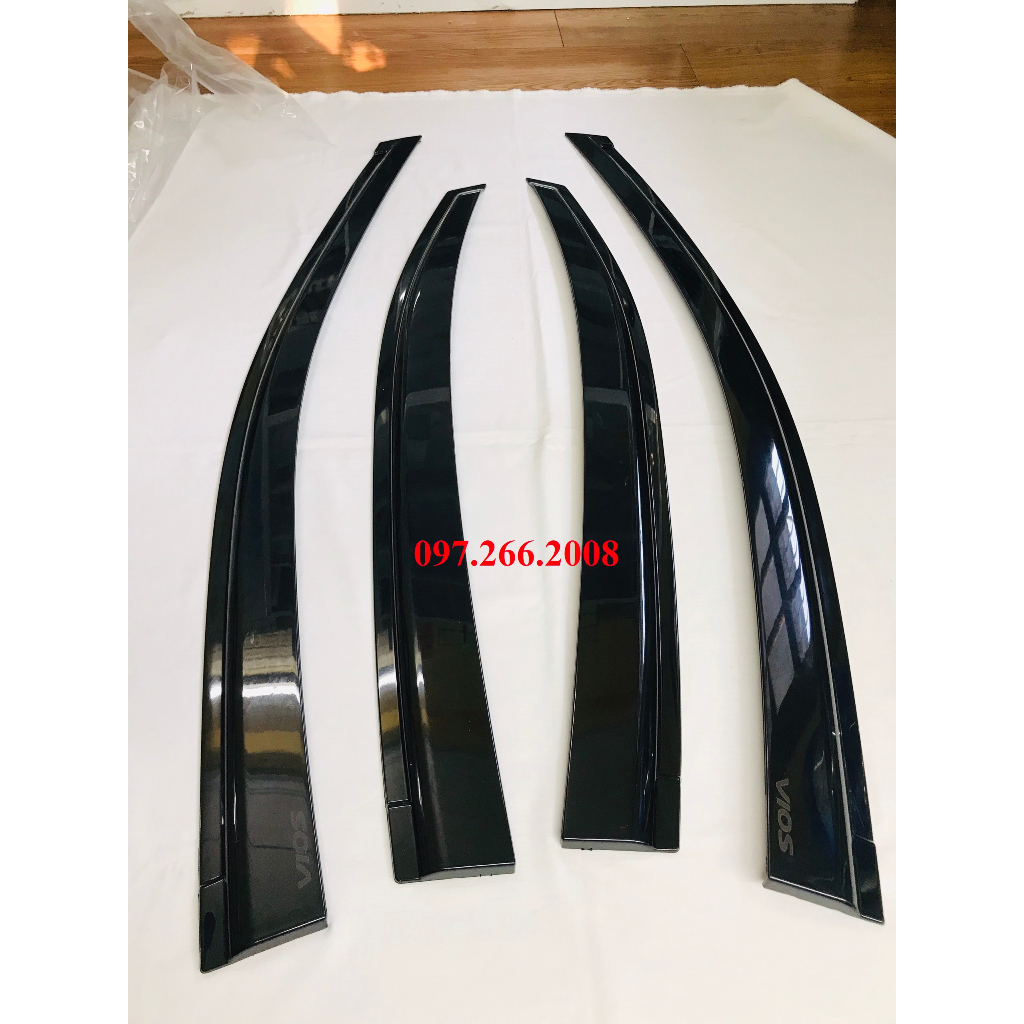 Vè che mưa xe Toyota Vios 2014 - 2017 nhựa đen thái cao cấp, dày dặn, sáng bóng