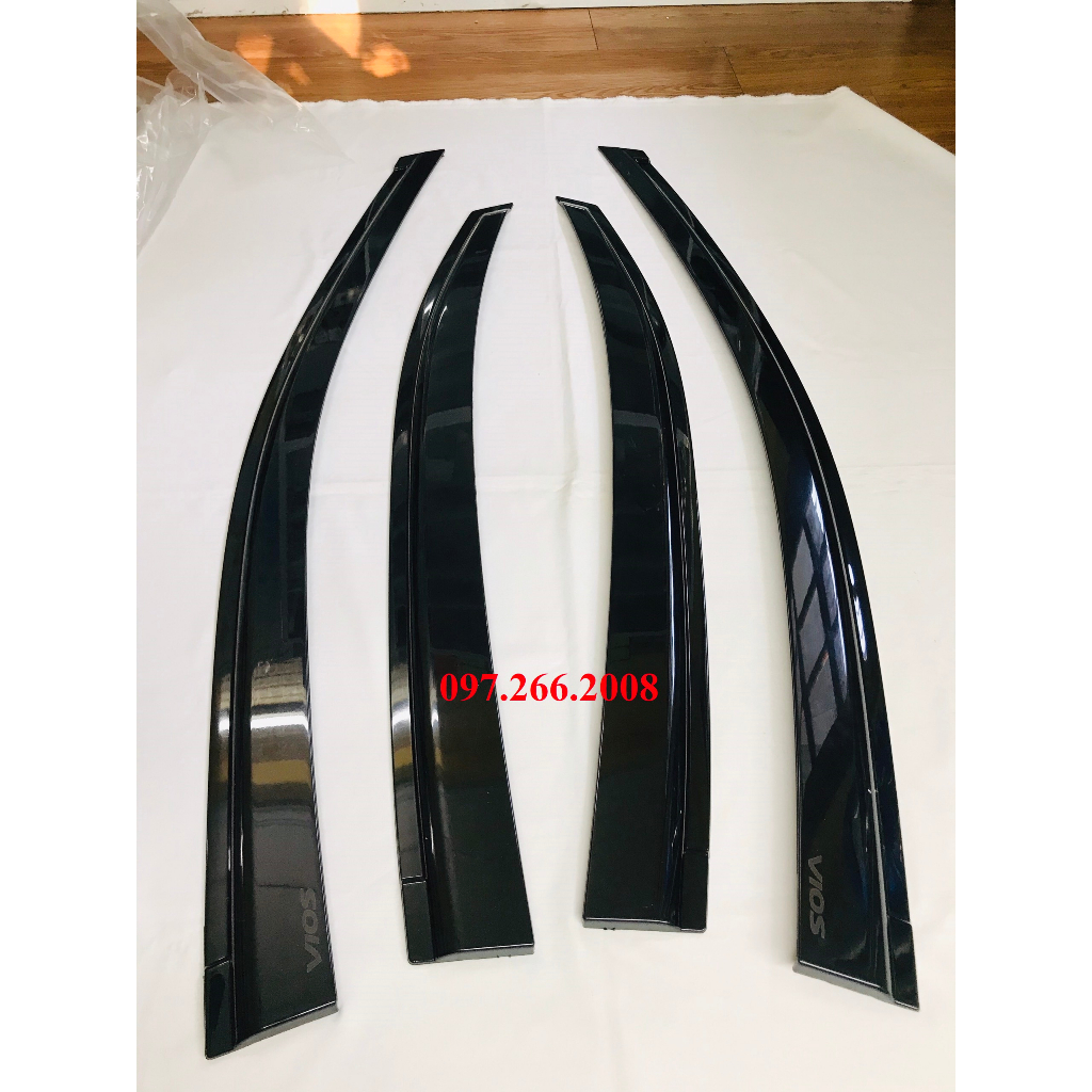Vè che mưa xe Toyota Vios 2014 - 2017 nhựa đen thái cao cấp, dày dặn, sáng bóng