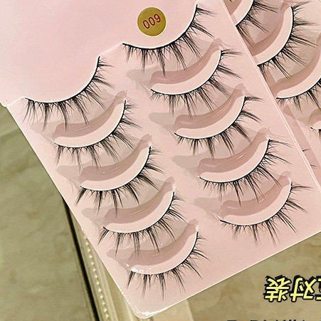 Hộp 5c lông mi giả BÚP BÊ 009 cao cấp siêu nhẹ cong tự nhiên