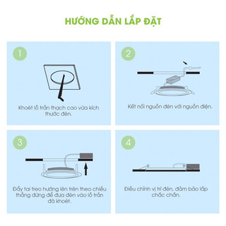 Đèn âm trần PT04v2 9W-12W Rạng Đông