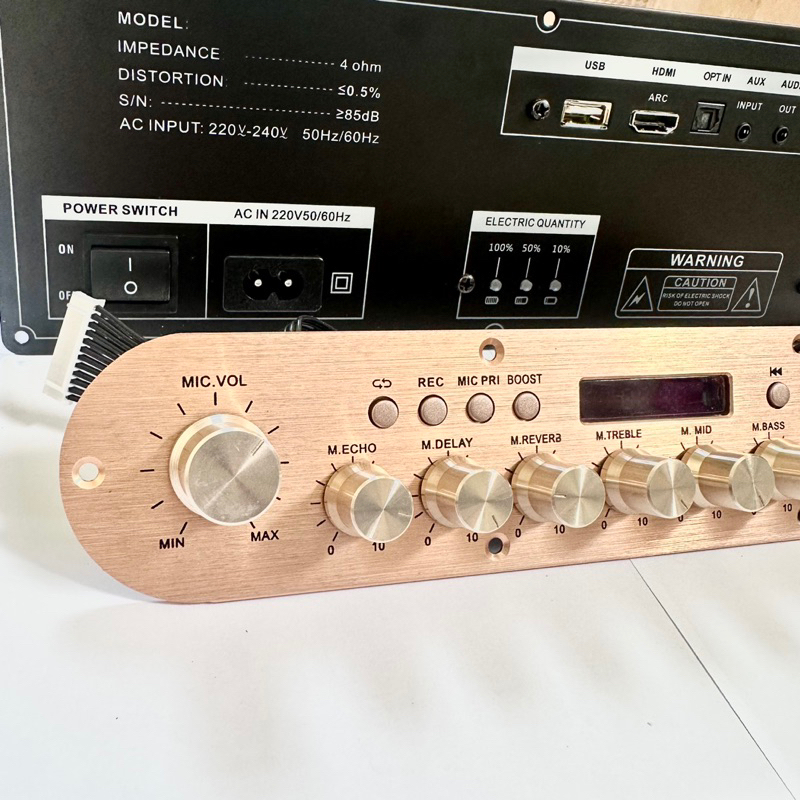 Mạch loa kéo mini 100Uw 2 kênh - lắp ráp cho loa marshall