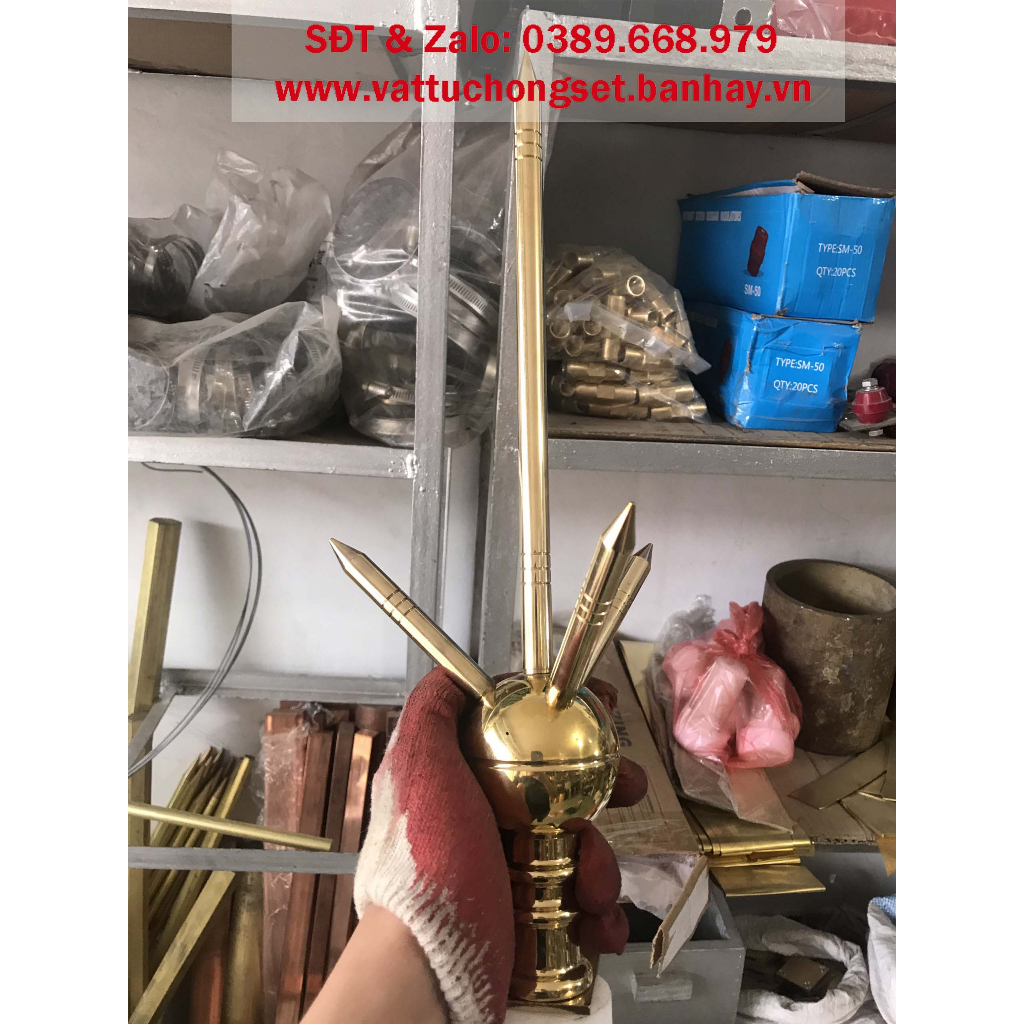 Kim Thu Sét Bằng Đồng 3 Nhánh