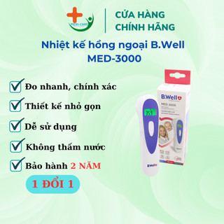 Nhiệt kế hồng ngoại B.Well MED-3000 - Chính hãng Thụy Sỹ, hỗ trợ đo nhiệt độ cơ thể