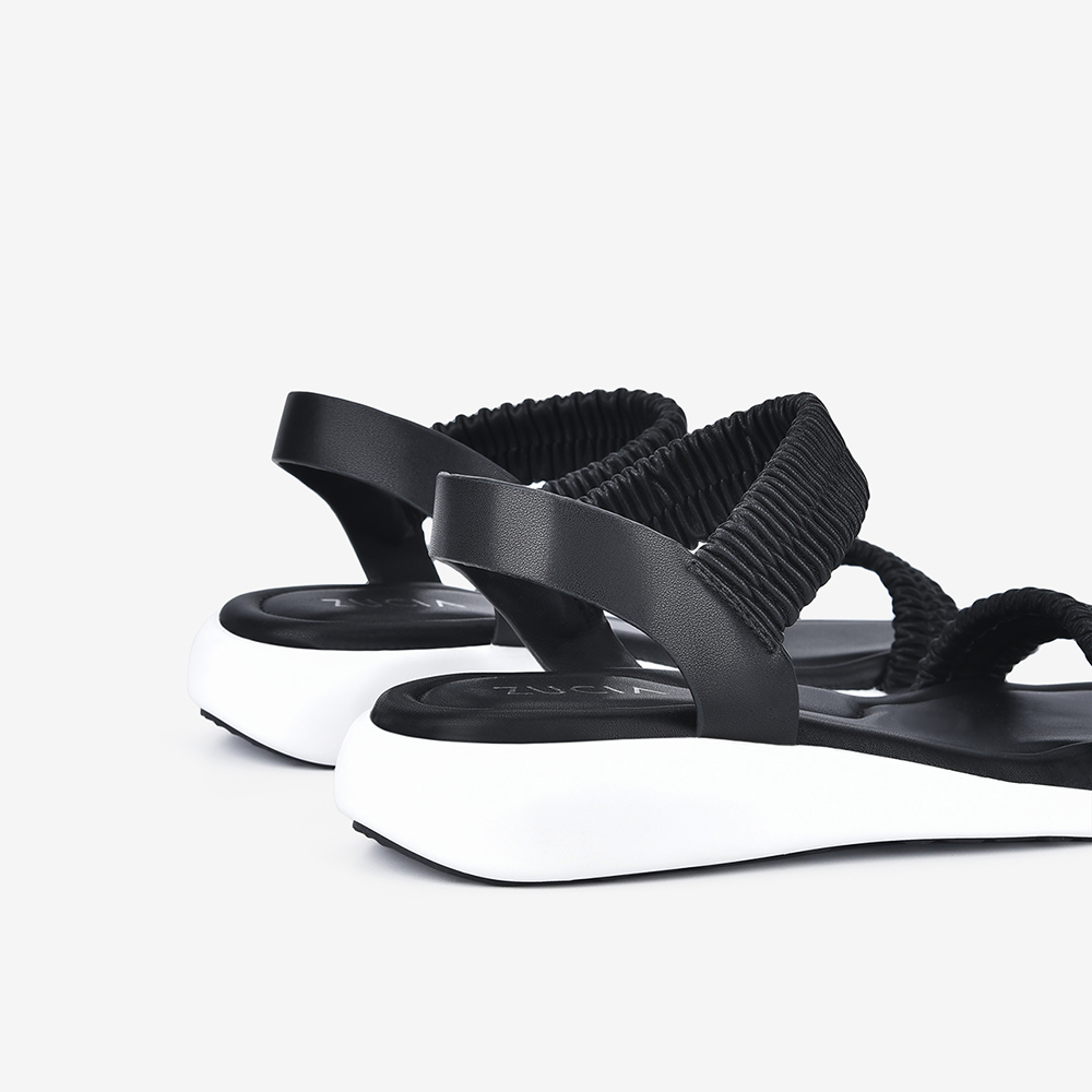 Giày Sandal Nữ Zucia Đế Bằng Quai Ngang Nhún 3cm - SRX57