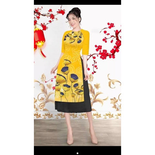 Thanh lý áo dài gấm xịn sò, hàng thiết kế, vải đẹp, hàng thiết kế màu đỏ, ảnh thật mình mặc chụp ảnh 1 lần, ko kèm quần