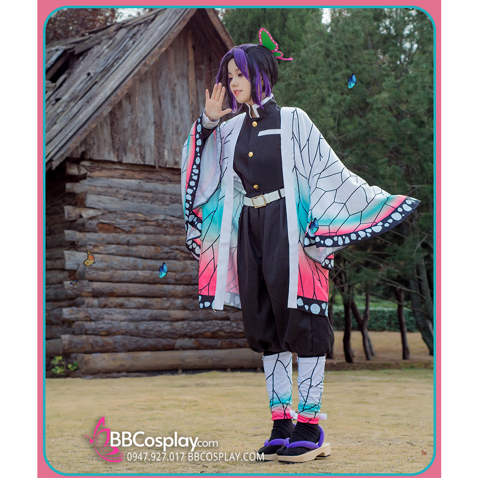 Đồ Cosplay Trùng Trụ Kochou Shinobu - Kimetsu No Yaiba Halloween - 15735