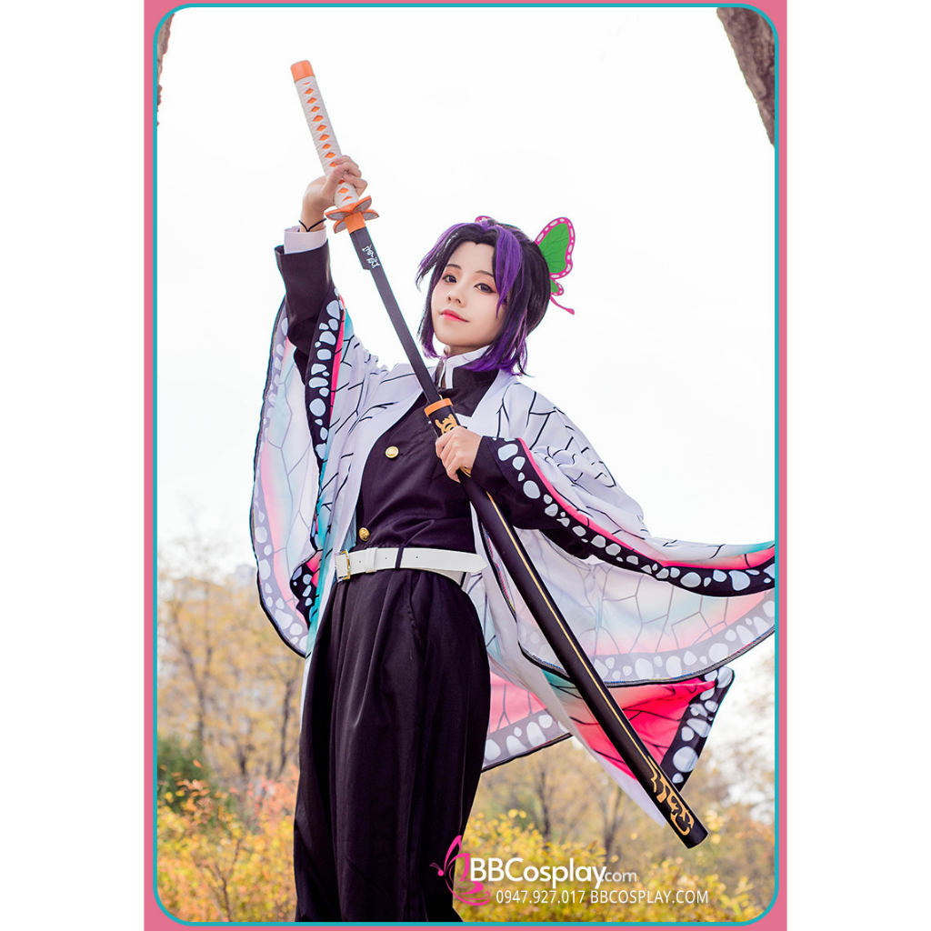 Đồ Cosplay Trùng Trụ Kochou Shinobu - Kimetsu No Yaiba Halloween - 15735