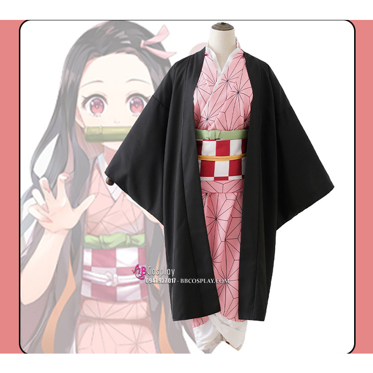 Đồ Cosplay Hóa Trang Nezuko Kamado Kimetsu No Yaiba - 14169