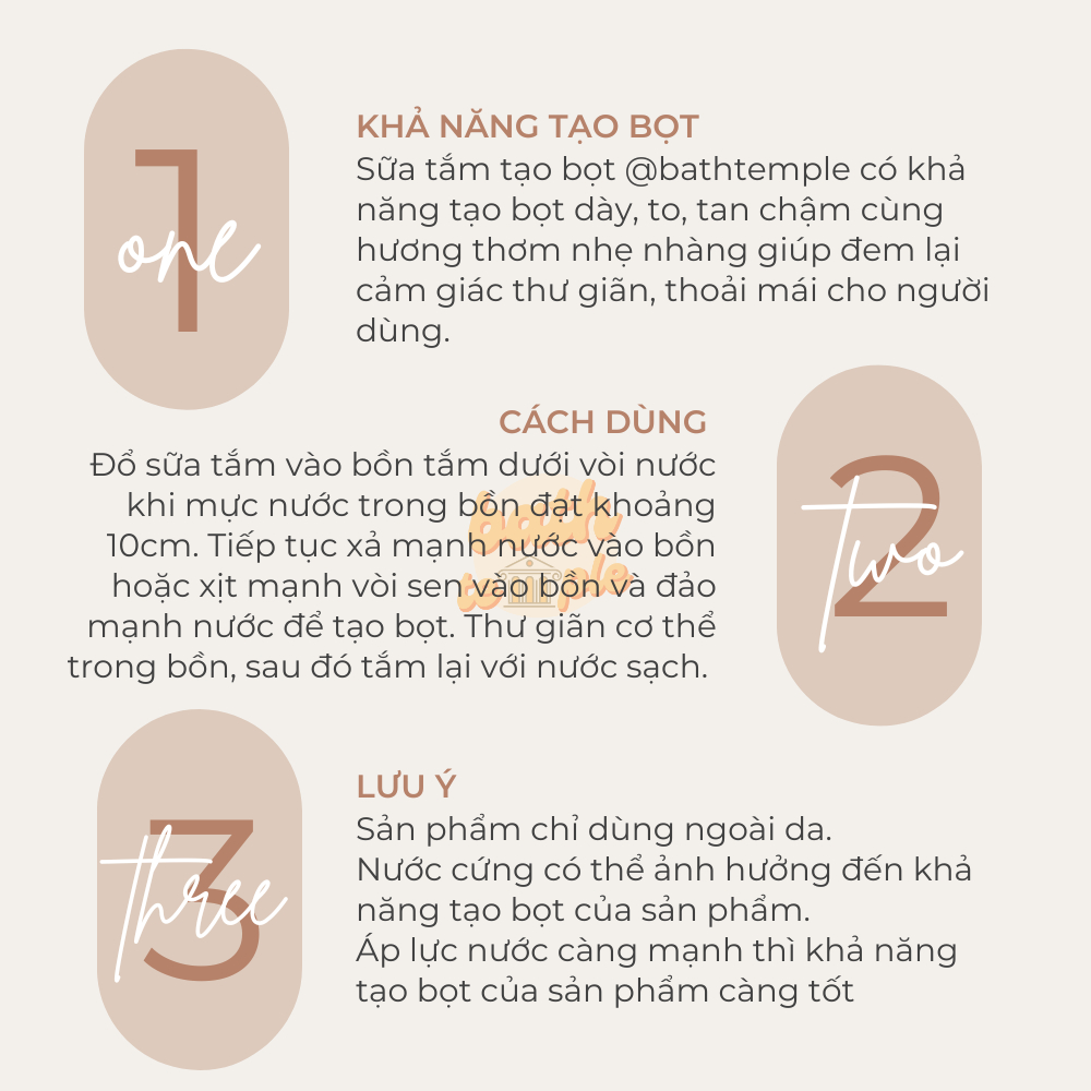 Sữa tắm SIÊU BỌT cho bồn tắm  - bath temple