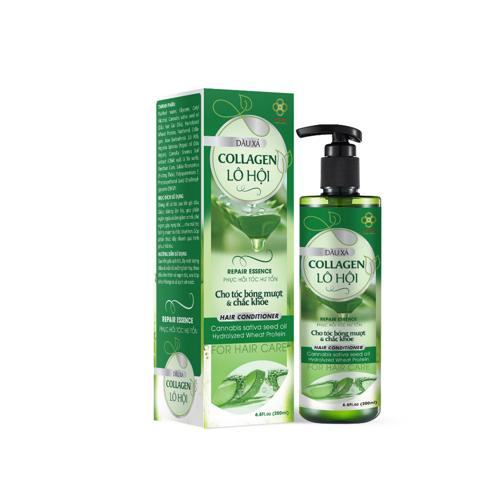 Dầu Xả Collagen Triết Xuât Lô Hội Sinori 200ml Dưỡng Ẩm Cho Tóc Mềm Mượt