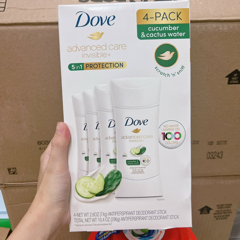 Lăn khử mùi Dove dưa leo và trà xanh Dove Advanced Care Cool Essentials