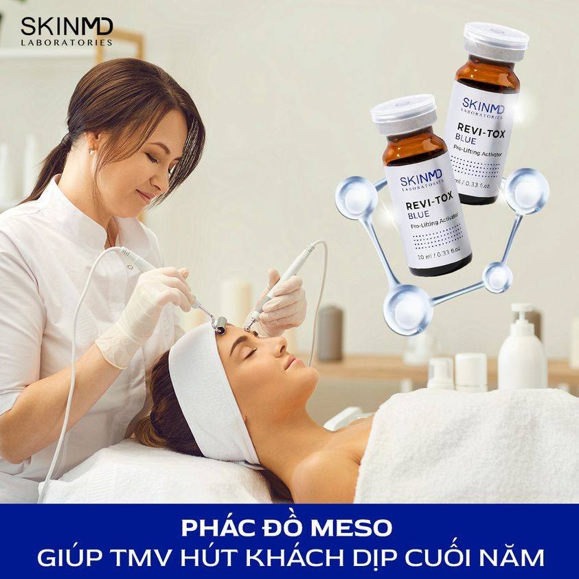 Tinh chất làm đầy nếp nhăn và phục hồi cấu trúc da SKINMD REVI-TOX BLUE Pro-Lifting Activator 10ml x 5 lọ