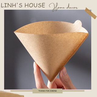 Giấy lọc cà phê V60 màu nâu tự nhiên 100 tờ/hộp