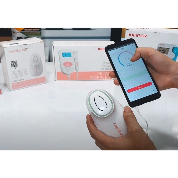 Máy đo tim thai cá nhân JUMPER JPD-100S9 tại nhà, kết nối điện thoại qua app, tai nghe - Chính hãng