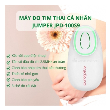 Máy đo tim thai cá nhân JUMPER JPD-100S9 tại nhà, kết nối điện thoại qua app, tai nghe - Chính hãng