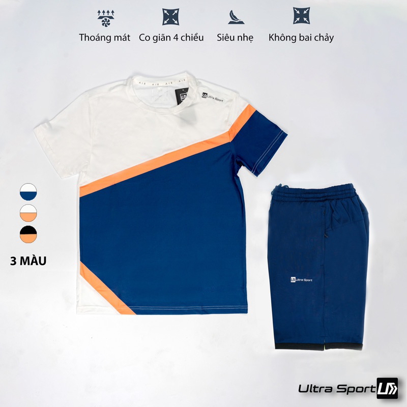 Set đồ bộ thể thao nam cổ tròn Ultra Sport siêu nhẹ, thoáng khí- công nghệ Ultra Dry độc quyền