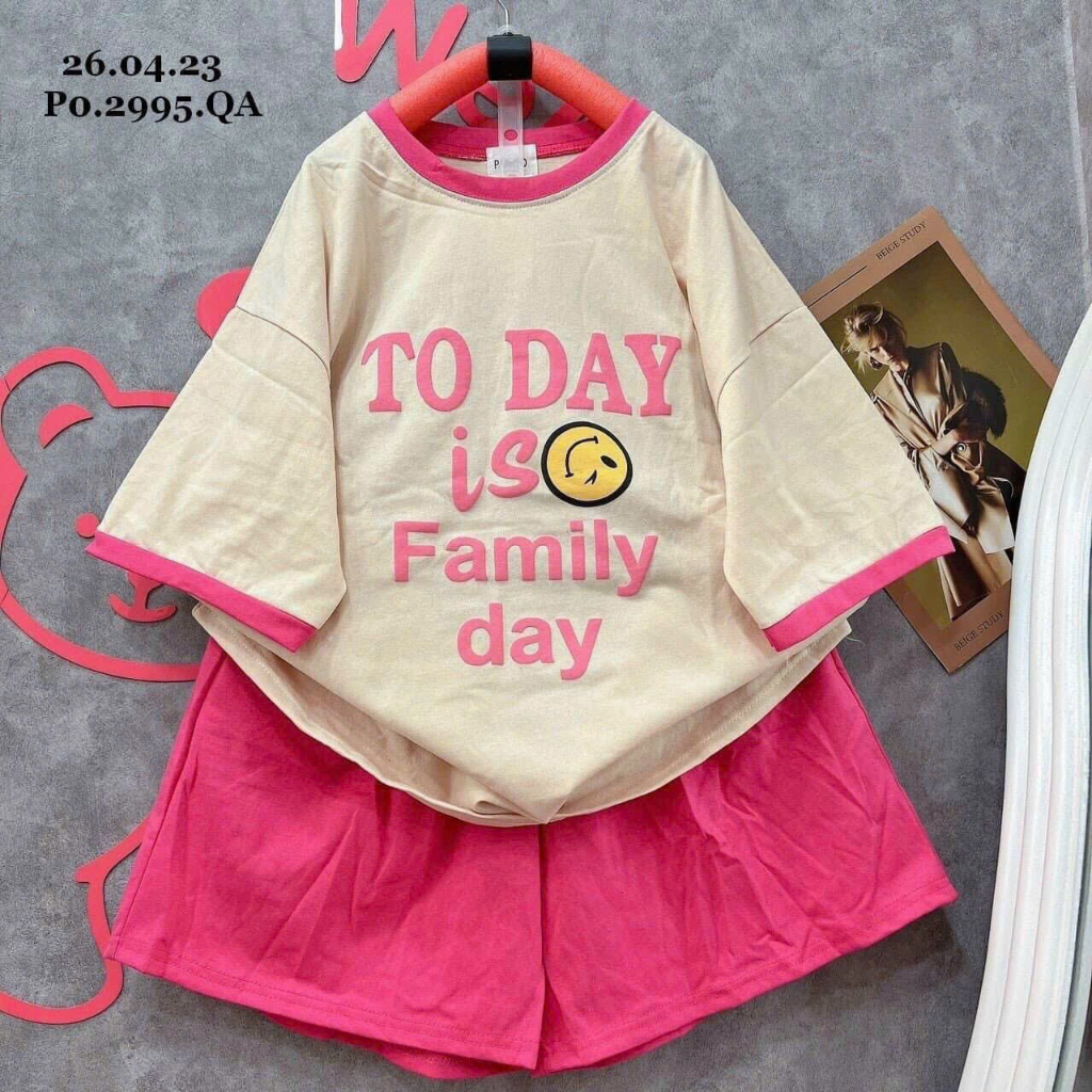 [6,6 Sales Freeship] Set bộ đùi thun mặc hè siêu mát, set áo thun from rộng in chữ mix quần sooc đùi nhiều màu mtb