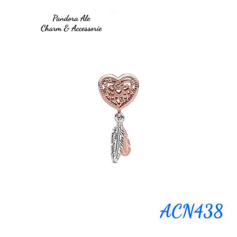 PAN ALE CHARM XỎ NGANG TIM 2 LÁ VÀNG HỒNG
