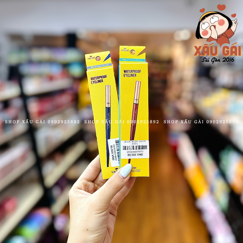 Bút Kẻ Mắt Nước Siêu Lì Sắc Mảnh Vacosi Waterproof Eyeliner Pen 5ml