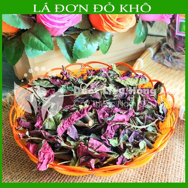 Thảo dược LÁ ĐƠN ĐỎ khô sạch đóng gói 500gram - congtyduoclieuhonglan