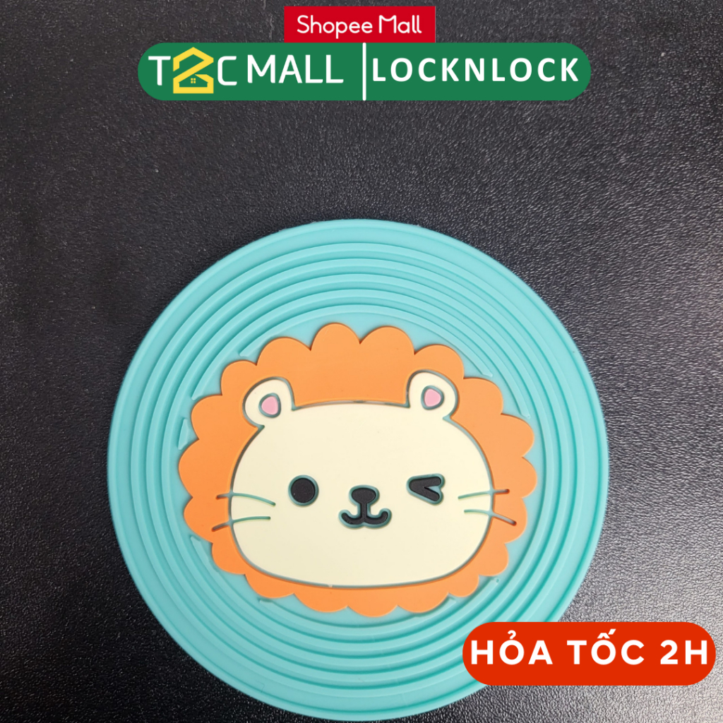 Lót ly Silicon Chịu Nhiệt Chống Trượt Cute hình thú ngộ nghĩnh đáng yêu - T2CMALL