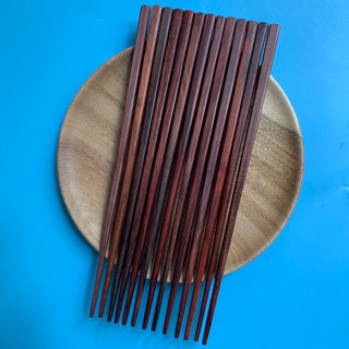 Đũa gỗ trắc đỏ trơn đẹp 23cm (Túi 5 đôi)