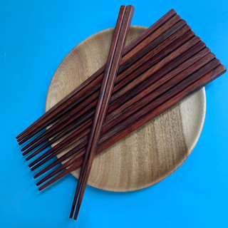 Đũa gỗ trắc đỏ trơn đẹp 23cm (Túi 5 đôi)